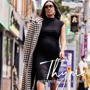Thyme Maternity Black Dress